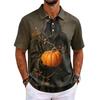 Men's Halloween Printed Short Sleeve T-Shirt for Casual Daily Wear