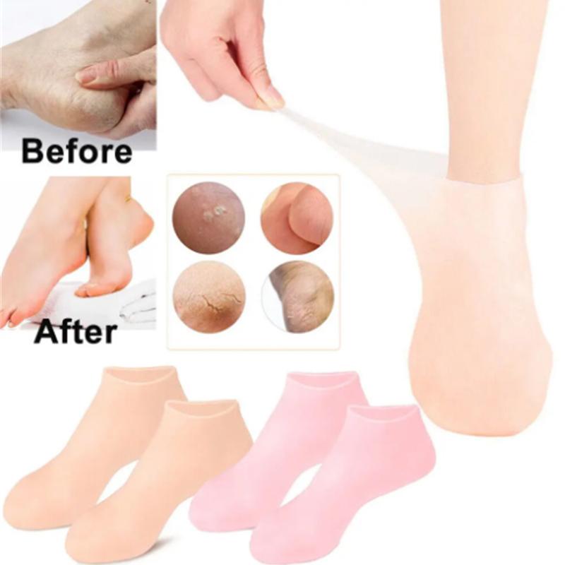 Spa Silicone Socks Moisturizing Gel Socks Exfoliating and Preventing Dryness Cracked Dead Skin Remove Protector Foot Care Tools