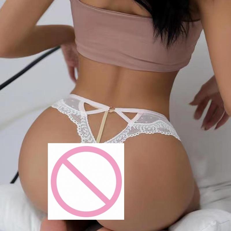Transparent Lace Lady thong sexy Hollow Out Women's Lingerie Polka Dot Mesh T pants Seamless low-waisted Female G-string Tanga