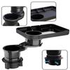 360 Degree Rotating Car Cup Holder Tray With Storage Space Food Table For Snacks And Drinks Universal Multifunction