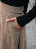 In Stock: High-End European Women's Wool A-line Midi Skirt - Autumn/Winter Collection