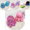 Adorable Sequin Double-sided Flip Reversible Octopus Plush Toy For Kids Joyful Moments