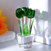 Faux Crystal Tulip Figurine Collectible Clear Tulip Flower Ornament Glass Flower Bouquet Gifts for Valentine's Day Birthday Women Girlfriend Wife