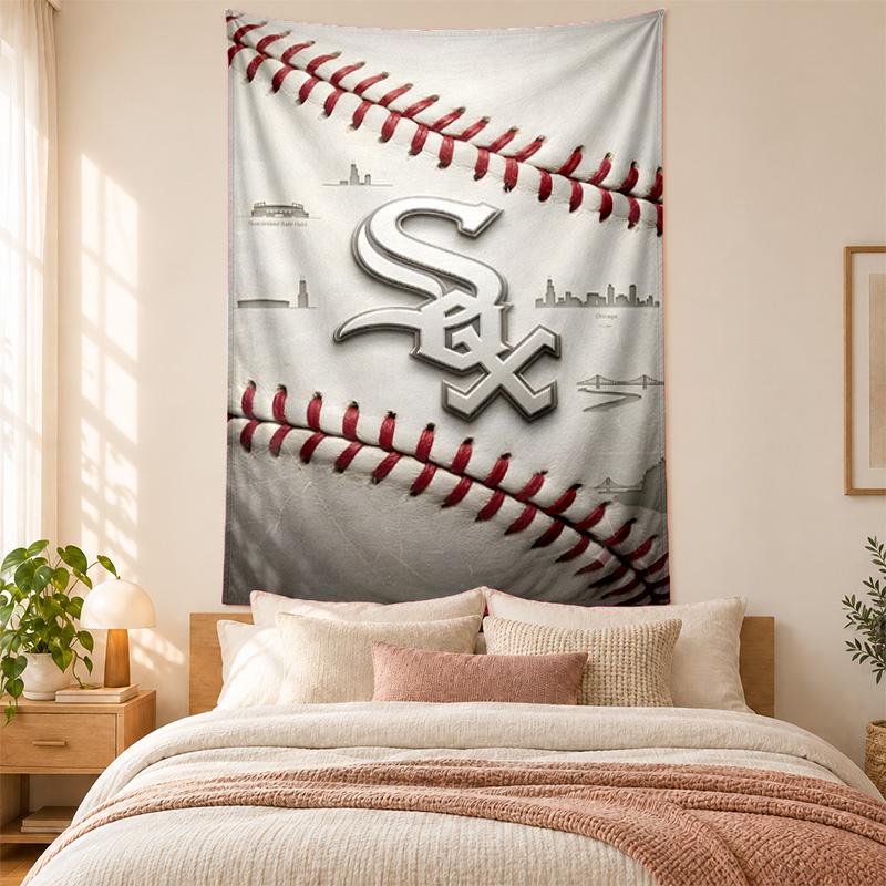 Chicago White Sox Tapestry Highquality for Decorating Living Room Bedroom Dorm Walls Ideal As Bedroom Wallart Orholiday Gift