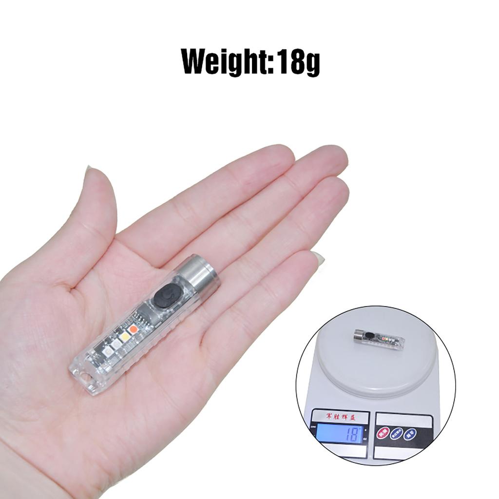 Portable Type-C interface Waterproof and Anti-drop Keychain Flashlight