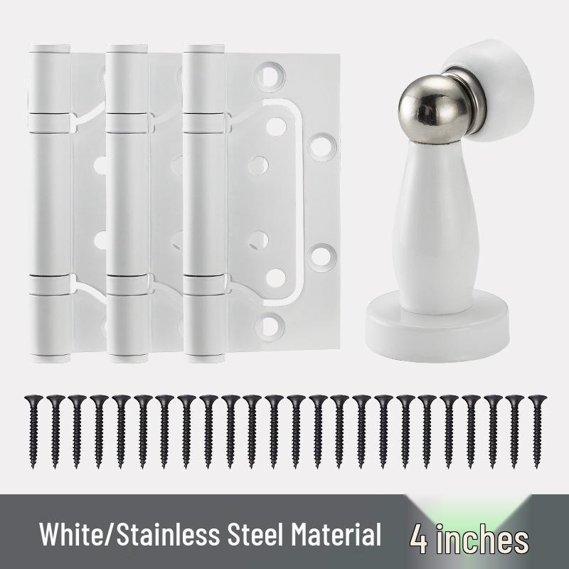 Universal Magnetic Black Bedroom Door Handle Lock - Silent, Solid Wood Design