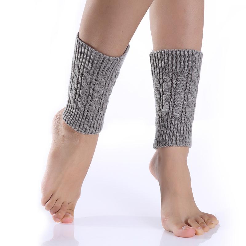 Autumn and Winter Woolen Knitted Warm Leggings Boots New Pattern Short Socks Female
