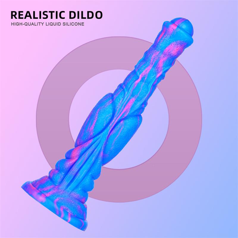 Eiloser Pferdeschwanz, flüssiges Silikon, Tierpenis, dick und lang, Farbsimulation, gefälschter Penis, Analplug, lustiges Masturbationsgerät