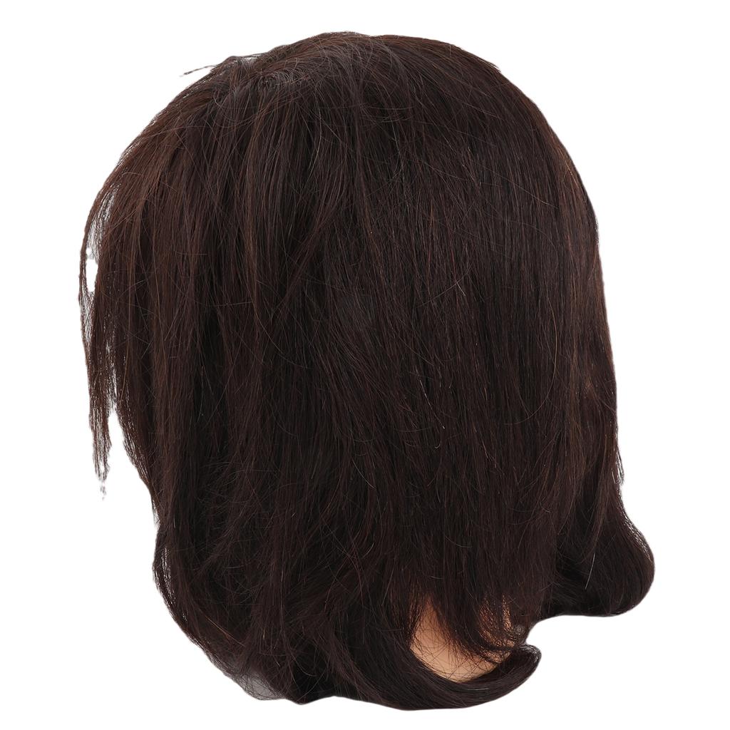 Salon Male Mannequin Head Human Hair Practice Hairdressing Training Head for Styling