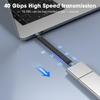 5inch Short USB4 Cable Flat USB Type C Supports Thunderbolt4/3 40Gbps Data Transfer 240W Power Delivery 8K Video