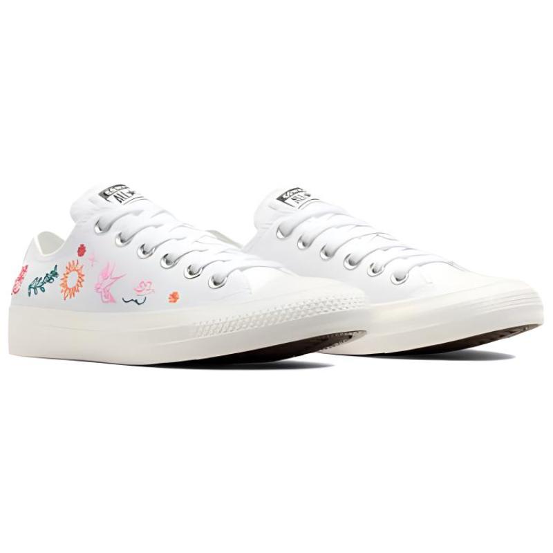 Converse Chuck Taylor All Star Comfortable & Versatile Non-Slip Shock Absorbing Low-Top Canvas Shoes Women's White