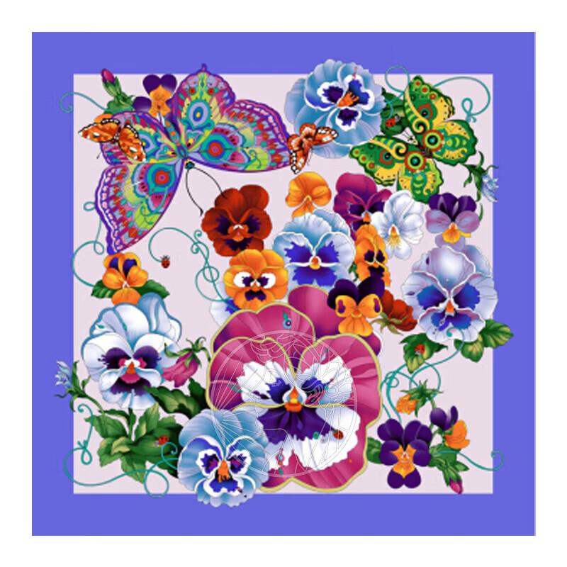 Aurora Butterfly Love Flower Silk Scarf & Art Umbrella Set