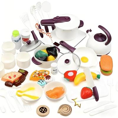 ROBOT PLAZA 54-teiliges Küchen-Spielset, Kunststoff, Kinderspielzeug, Lernspielzeug für Mädchen, Grundschüler, Geburtstagsgeschenk, Weihnachtsgeschenk