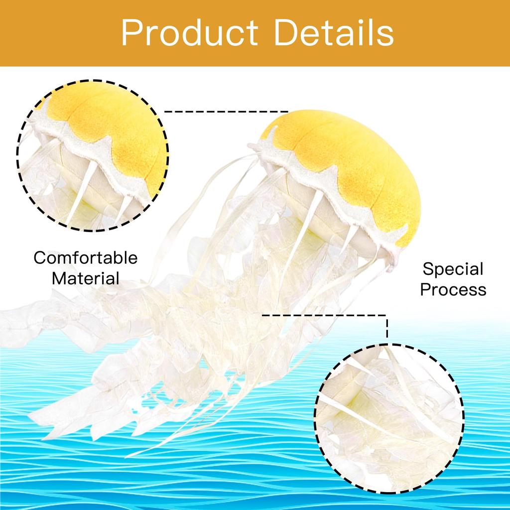ZHONGXIN MADE Jellyfish Plush Toy, Cute Jellyfish Stuffed Animal for Kids, Imitation Jellyfish Gift for Birthdays, Bedroom…