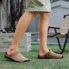 Men Hiking Sandals Black Khaki Outdoor Summer Brown Wide Palm Handmade Slippers Beach Shoes for Father Plus Size