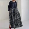 2026 Summer New European and American Women's Clothing Loose Round Neck Printing Long Sleeve Big Swing Dress