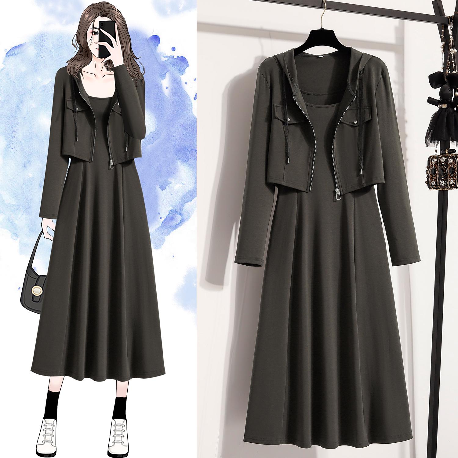 

Plus Size Slimming Coat & Vest Dress Set (Autumn 2025 Collection) 2XL (135-155 kg)