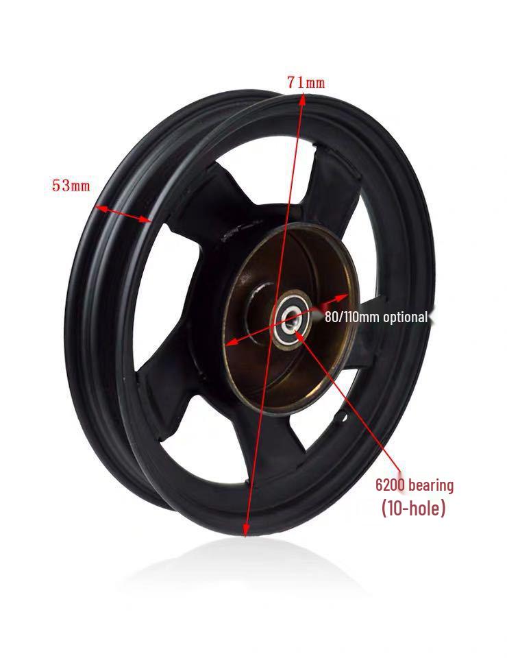 14" Steel Front Wheel Rim for Electric Vehicle