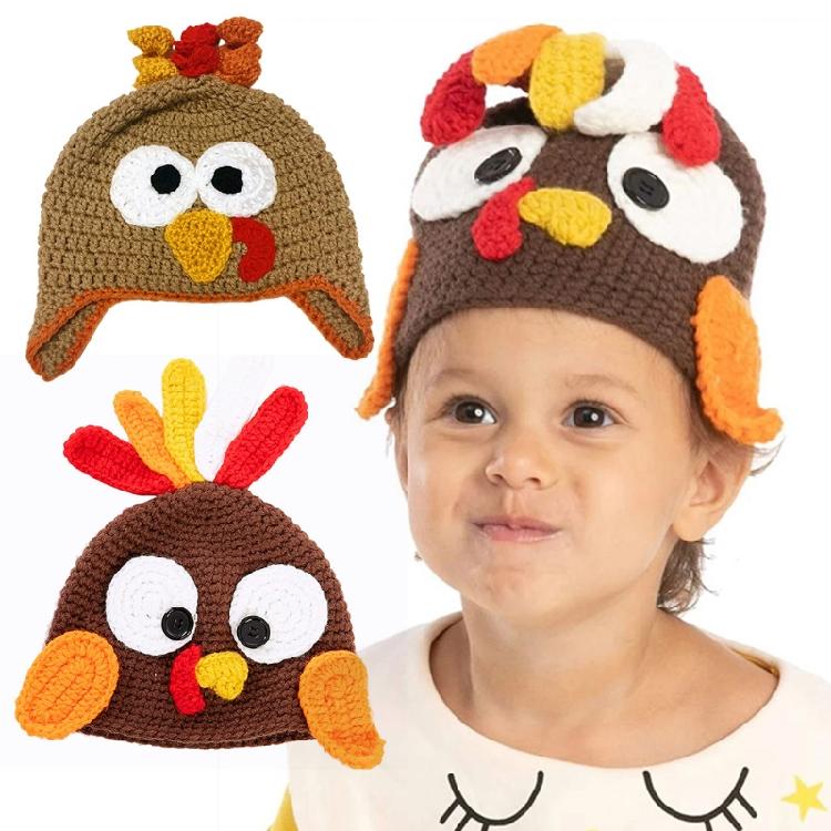 Children Turkey Hat Thanksgiving Kawaii Turkey Hat School Activity Cap Halloween
