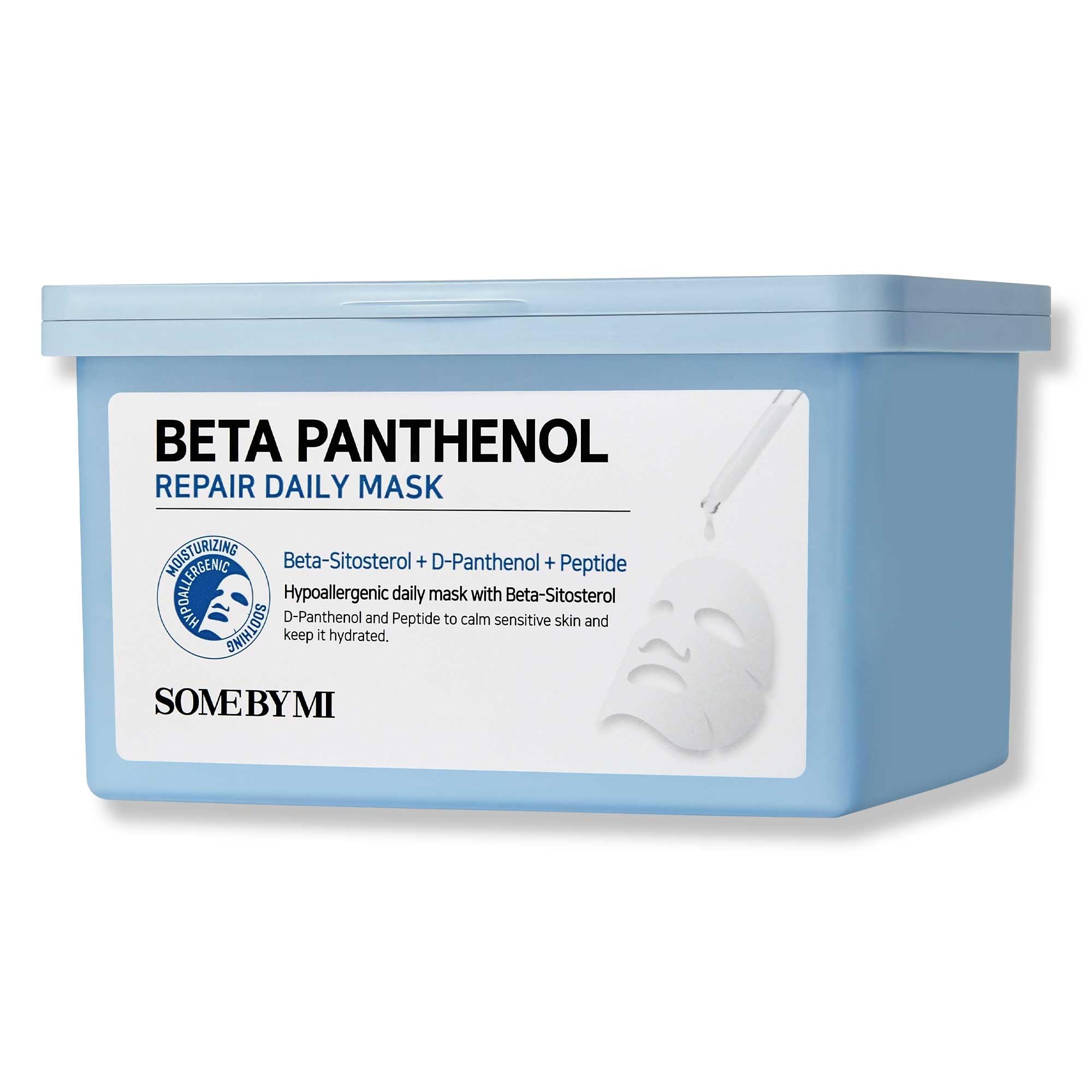 

SOME BY MI Beta Panthenol Repair Ежедневная маска Питательный уход за сухой кожей и увлажнение дома Листовая увлажняющая корейская косметика (30 листов,