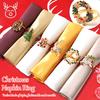 Weihnachten Edelstahl Serviettenring Weihnachten Tragbare Papier Taschentuchhalter Bankett Esstisch Dekoration Restaurant Ornament