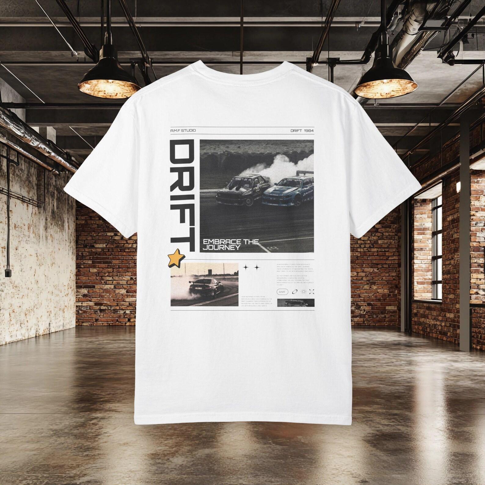 Drift Car T shirt | JDM Drift Racing Tee | Car EnthusiasT shirt | Drift Culture Streetwear | JDM Racing Shirt | Motorsport Graphic Tee A.M.F XL