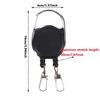 Double Head Retractable Keychain With Unique Anti-Lost Easy Pull Buckle Creative Keyring Badge Reels ID Card Holder 1/2/3/4/5PCS