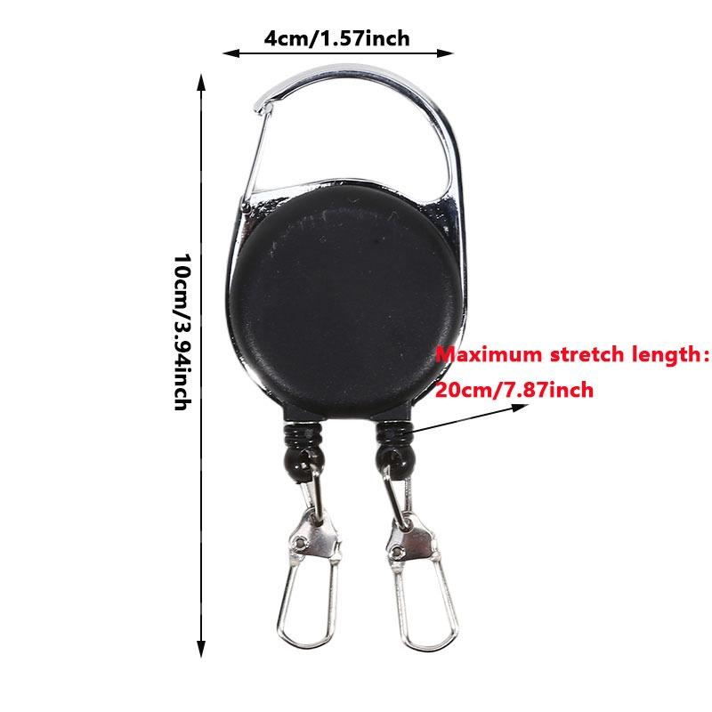 Double Head Retractable Keychain With Unique Anti-Lost Easy Pull Buckle Creative Keyring Badge Reels ID Card Holder 1/2/3/4/5PCS