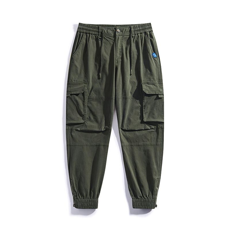 Wear Green New Overalls, High-end Ruffian Handsome Multi-pocket Pants, Trendy Brand Men's Loose and Versatile Straight-leg Pants