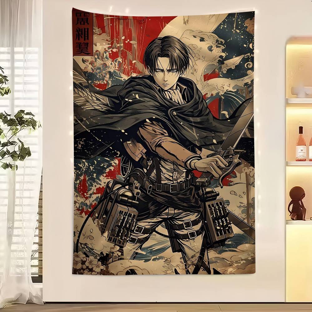 Vintage Anime AAttack On Titan Printed Large Wall Tapestry Indian Buddha Wall Decoration Witchcraft Bohemian Hippie Wall Art