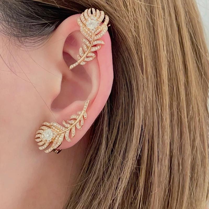 Musla Design Luxury Summer Trend Elegant Ladies Angel Shiny Ear Clip Jewelry Gift