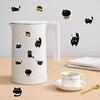 Adorable Haunted Kitten Theme Sticker Pack 500 Sheets Safe Removable Wall Decals For DIY Crafts School Activities Black Cats Party