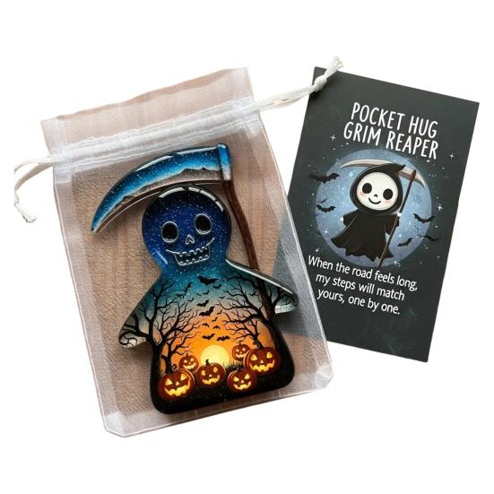 

Карманные карточки-призраки Карманные обнимашки Призрак с карточкой с ободрением Милый миниатюрный призрак из смолы Жетон эмоциональной поддержки Вдохновляющие подарки для друзей семьи 1pc E