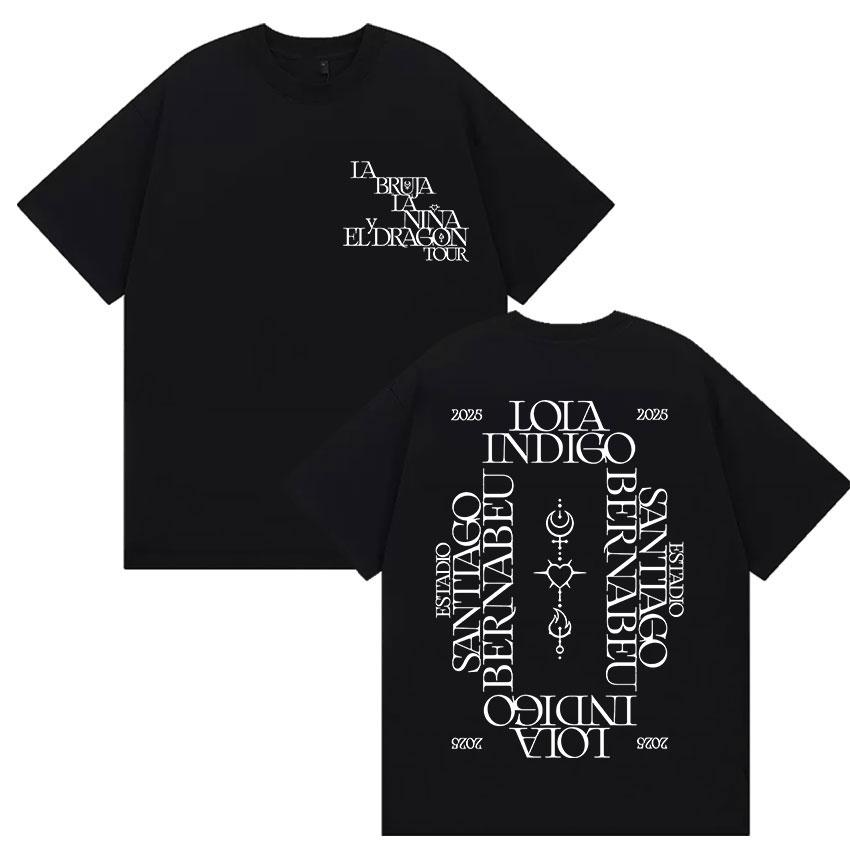 Singer Lola Tour Indigo Merch Graphic Tshirt Unisex Women Retro Fashion Harajuku T Shirts Tops  Cotton Short Sleeve Tees