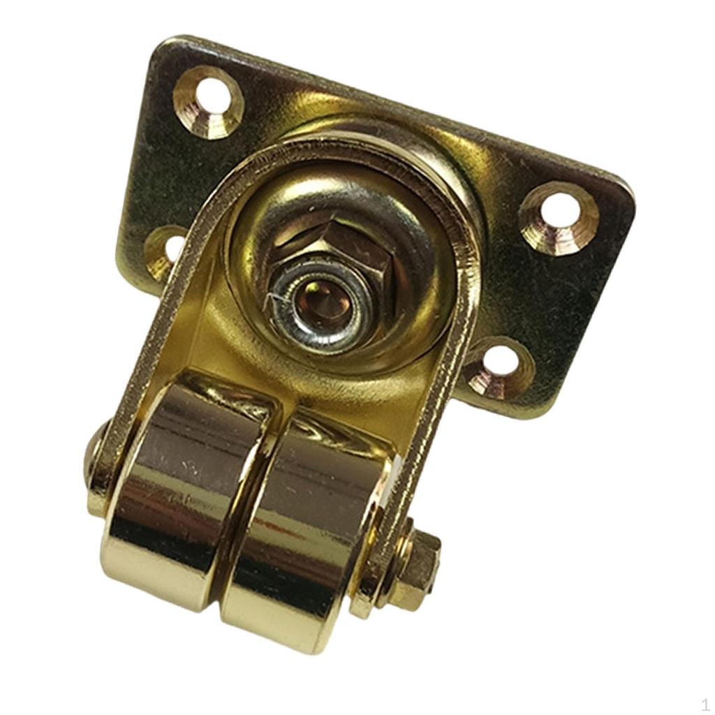 Piano Wheel Casters Multifunction Degree Rotation Metal Wear Resistant Easy Installation Replacement