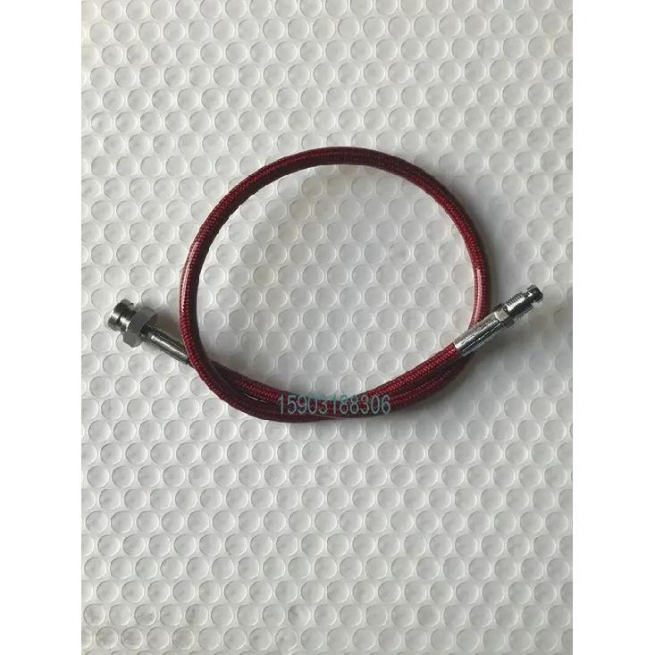 PU Covered Motorcycle Brake Oil Hose Line Stainless Steel Braided PTFE Pipe With Hexagonal Joint And Outer Filament