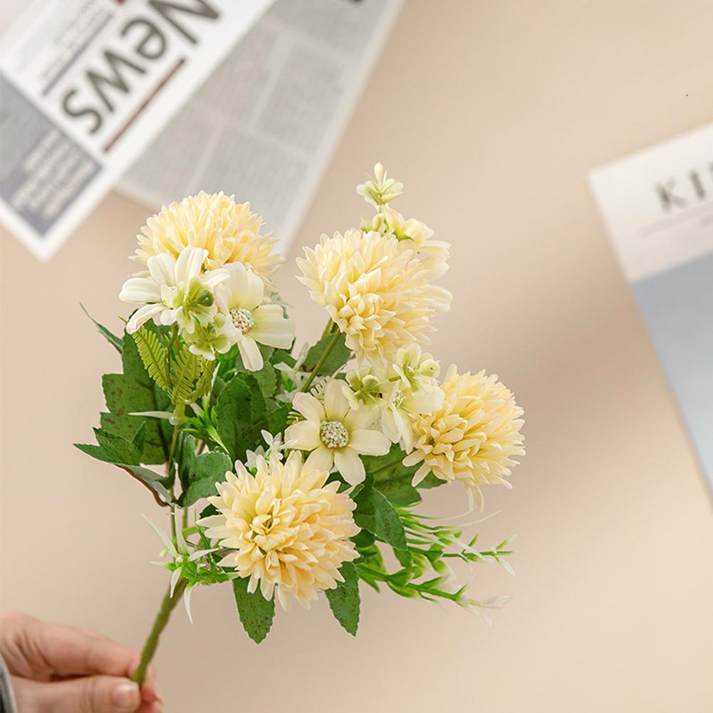 Simulation  Bouquet Ball Chrysanthemum Small Daisy Artificial Fake Flower For Home Wedding Party Table Decoration Photo Props
