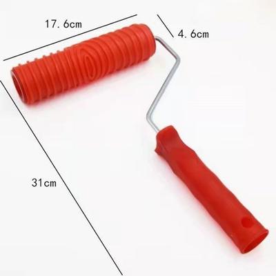 Imitation Wood Grain Pattern Paint Roller DIY Paint Texture Pigment Printing Wall Painting Roller with Handle Home Decor Tool