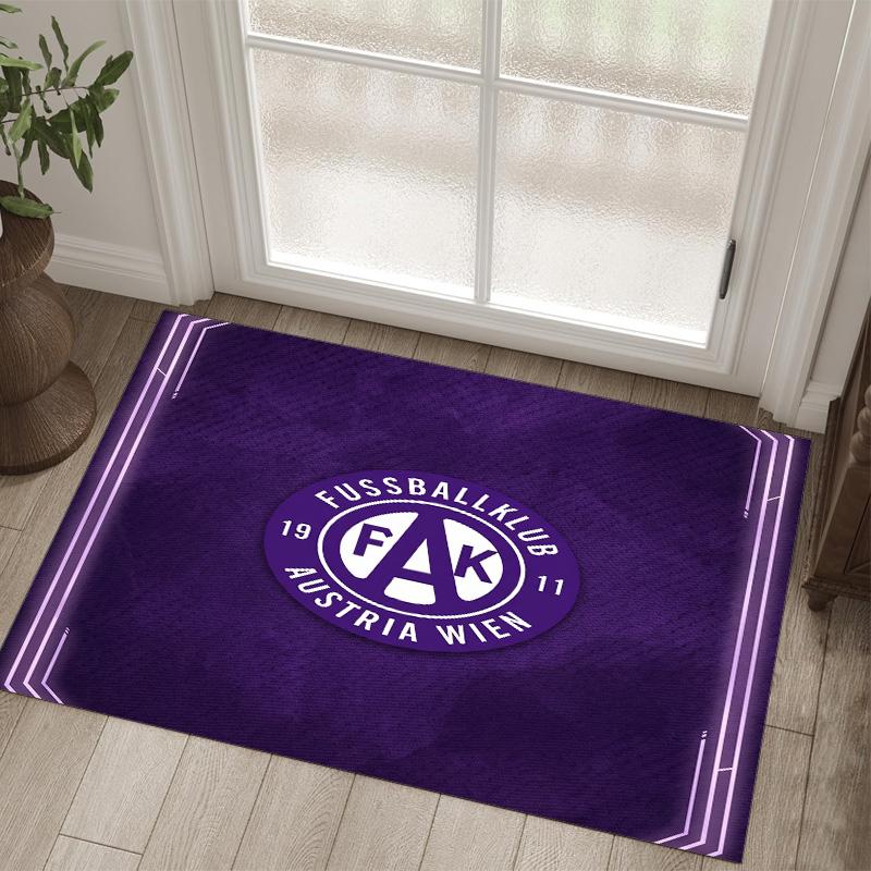 Austria Wien FC Design Crystal Velvet Carpet Cozy Non?Slip Printed Rug For Bedroom Living Room Entrance