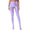 Women's High Waist Control Top Tights Shiny Pantyhose Silky Stockings