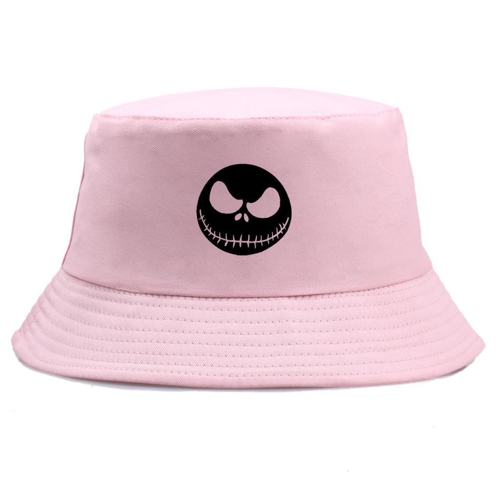 Fashion Grimace Bucket Hat Hip Hop Panama Caps Unisex Sun Visor Hats Wry Face Printed Cap Fisherman Hats Pumpkin Halloween Face