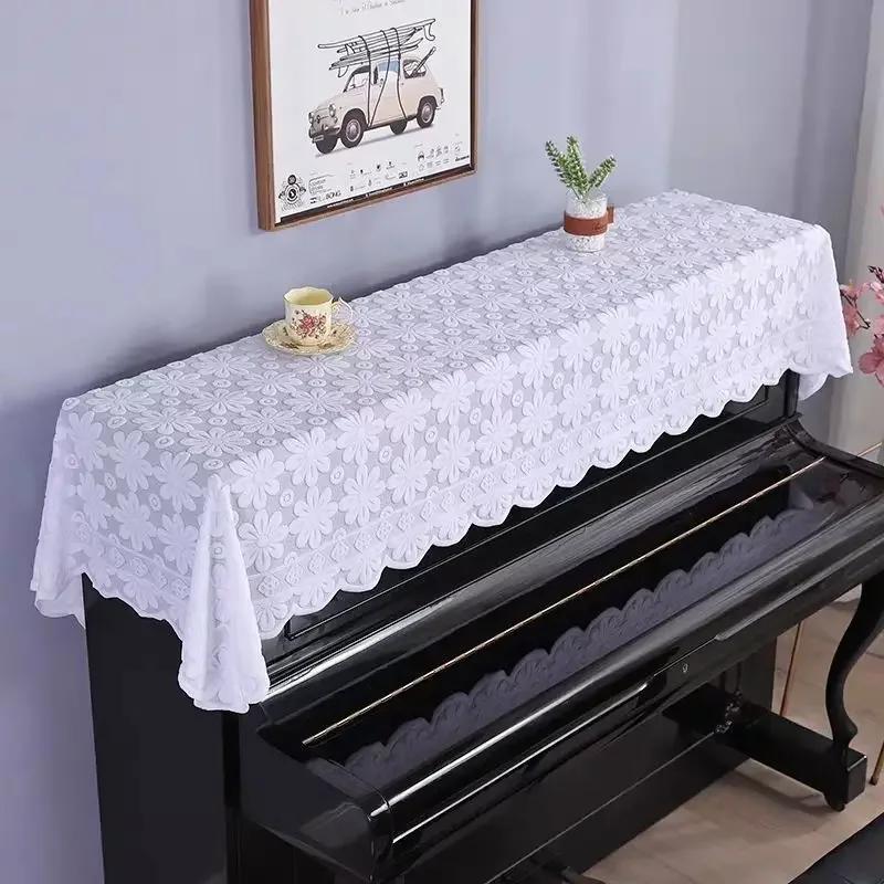 Household Decorative Piano Dust Cover Minimalist Lace Piano Cover Half Cover Modern and Beautiful Electronic Piano Coveres Cloth bench 90x90cm