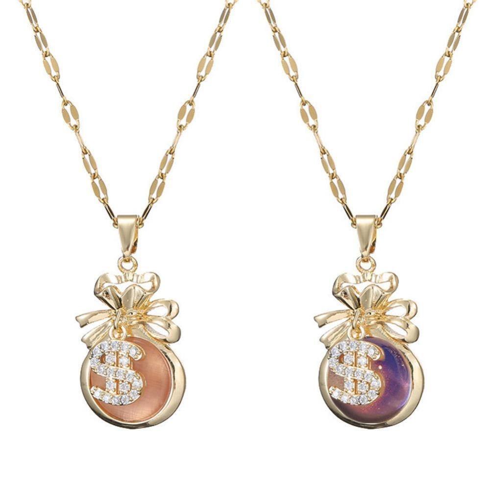 

Женская сумка для денег, цепочка на ключицу из нержавеющей стали, подвеска Advanced Sense, новое ожерелье «кошачий глаз»