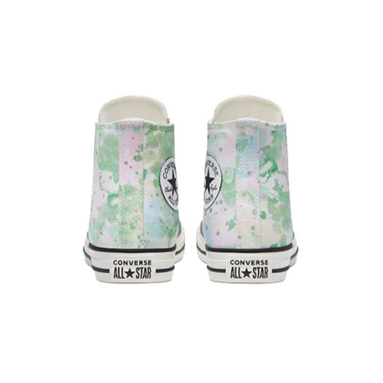 Converse Chuck Taylor All Star Daily Colorful High Top Canvas Shoes Women Sneakers White Green 570765C