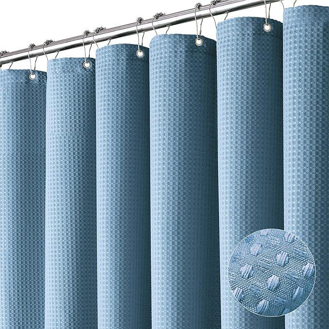 Waterproof Multi-Color Waffle Shower Curtain - Cross-Border Bestseller