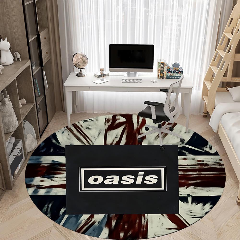 1pc Oasis Band Chair Carpet for Office Non Slip, Lightweight, Machine Washable Rug for Office Holiday Decor