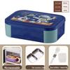 Microwave-Safe 304 SS Divided Lunch Box with Cutlery