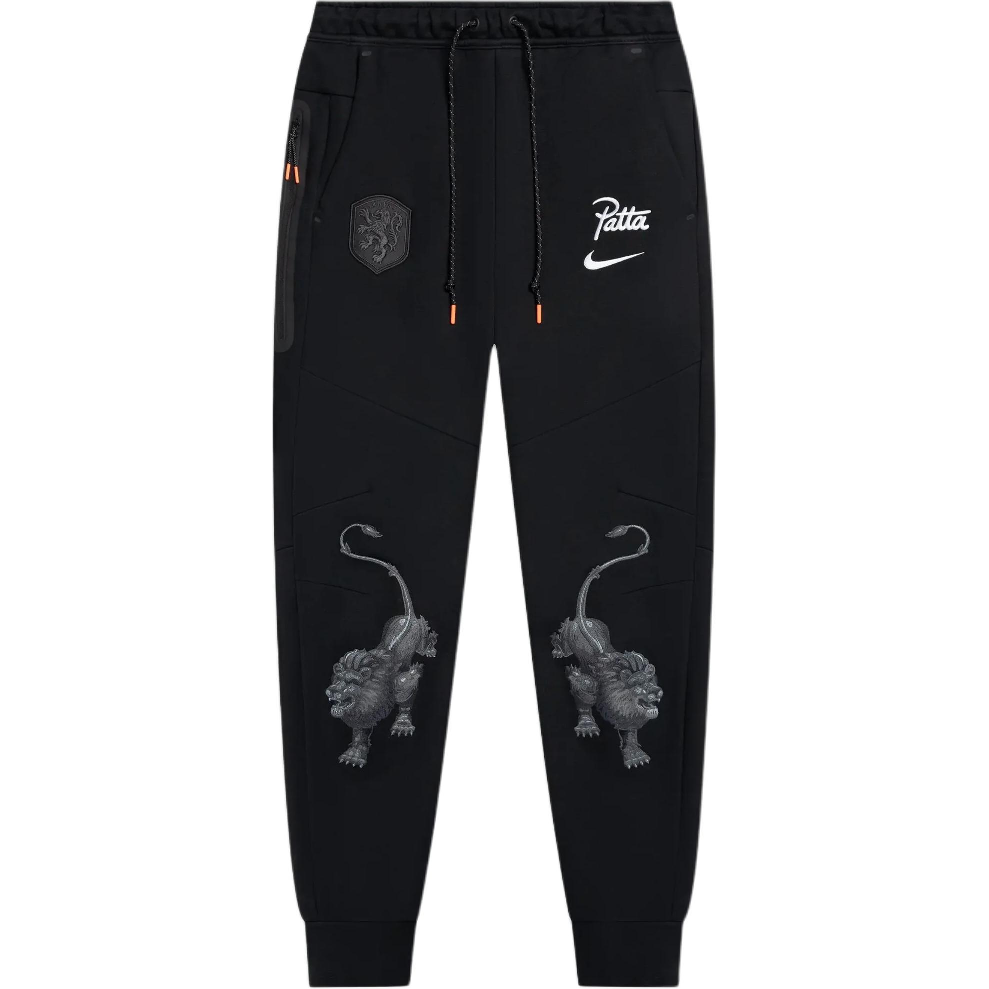 Nike Men's Black Netherlands X Patta Tech Fleece Joggers Bottoms Im3213-010 Cm