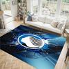 Atalanta FC Design Crystal Velvet Carpet Cozy Non?Slip Printed Rug For Bedroom Living Room Entrance