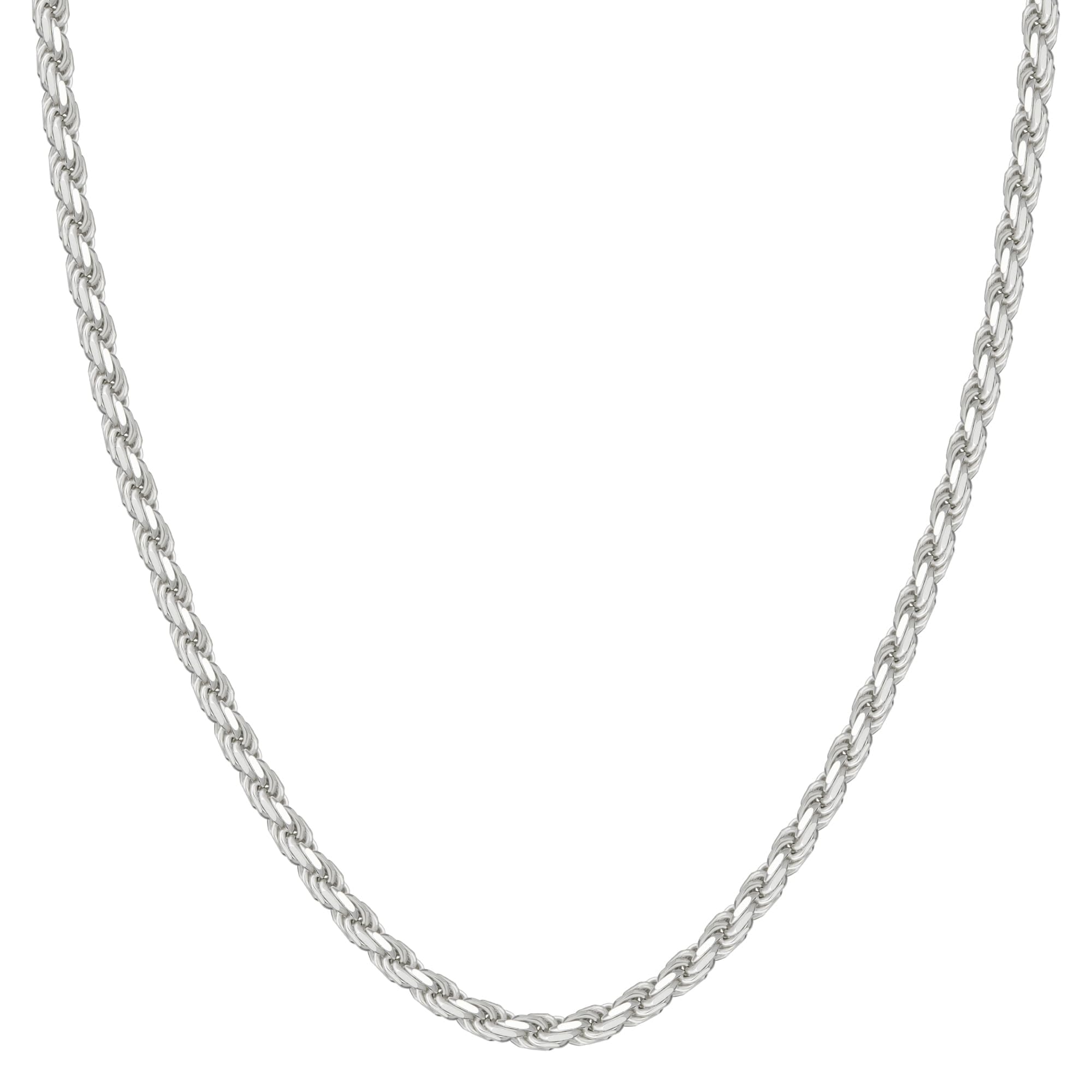 

[Shinjuku Gin no Kura] Silver 925 Cut French Rope Chain, Approx. 2.6mm Wide, 40-80cm Long (40cm), Chain Necklace for Men and Women, Simple and Elegant